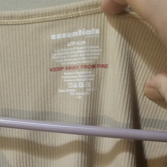 Essentials Tan Ribbed Tank Top - Picture 4 of 6